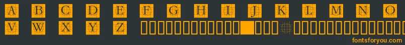 Шрифт GRAFCB   – оранжевые шрифты на чёрном фоне