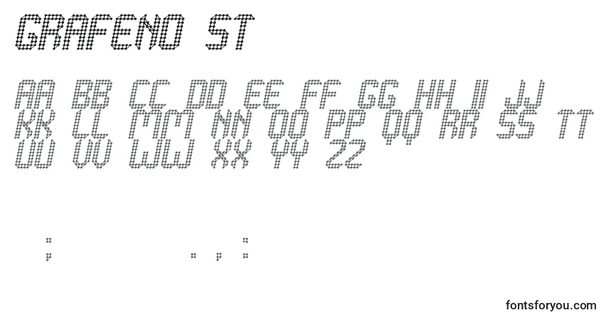 Шрифт Grafeno St – алфавит, цифры, специальные символы