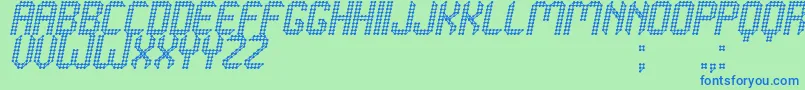 Grafeno St Font – Blue Fonts on Green Background