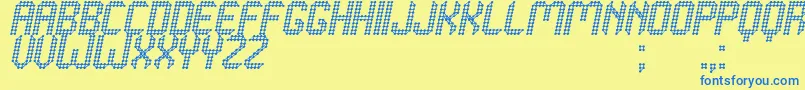 Grafeno St Font – Blue Fonts on Yellow Background