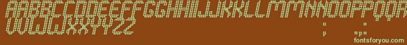 Grafeno St Font – Green Fonts on Brown Background