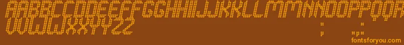 Grafeno St Font – Orange Fonts on Brown Background