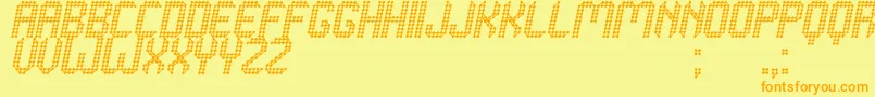 Grafeno St Font – Orange Fonts on Yellow Background
