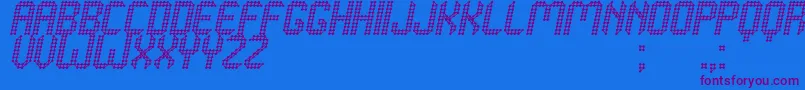 Grafeno St Font – Purple Fonts on Blue Background