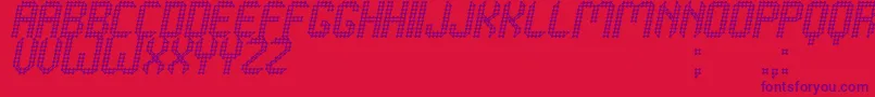 Grafeno St Font – Purple Fonts on Red Background