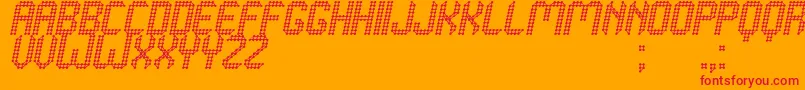 Grafeno St Font – Red Fonts on Orange Background