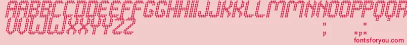 Grafeno St Font – Red Fonts on Pink Background