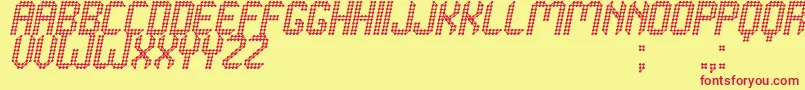 Grafeno St Font – Red Fonts on Yellow Background