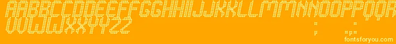 Grafeno St Font – Yellow Fonts on Orange Background