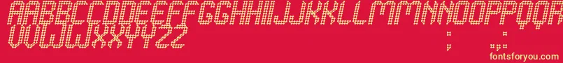 Grafeno St Font – Yellow Fonts on Red Background