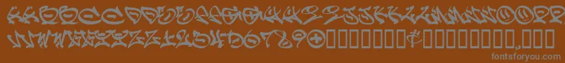 Шрифт GRAFF    – серые шрифты на коричневом фоне