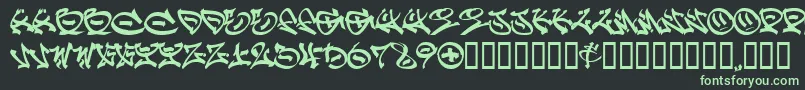 Шрифт GRAFF    – зелёные шрифты на чёрном фоне