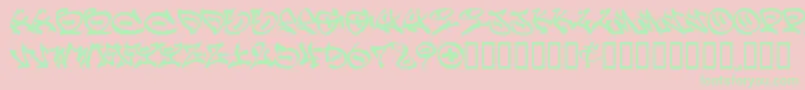 GRAFF    Font – Green Fonts on Pink Background