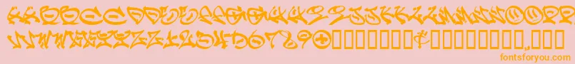 GRAFF    Font – Orange Fonts on Pink Background