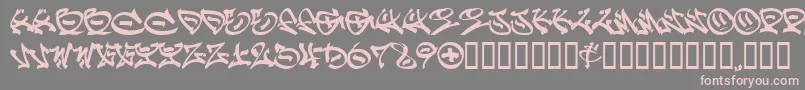 GRAFF    Font – Pink Fonts on Gray Background