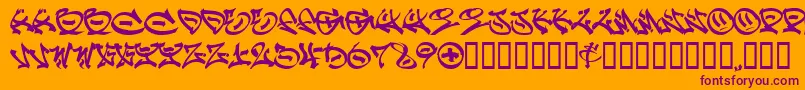 GRAFF    Font – Purple Fonts on Orange Background