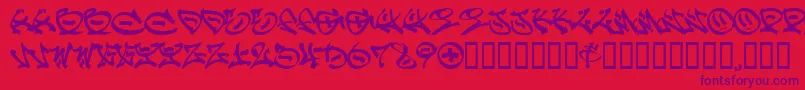 GRAFF    Font – Purple Fonts on Red Background