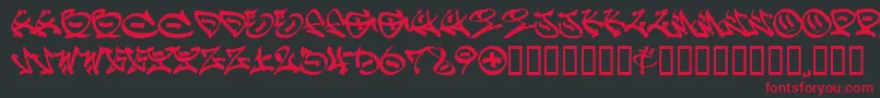 GRAFF    Font – Red Fonts on Black Background