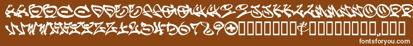 Шрифт GRAFF    – белые шрифты на коричневом фоне