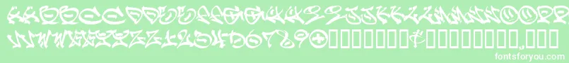 GRAFF    Font – White Fonts on Green Background