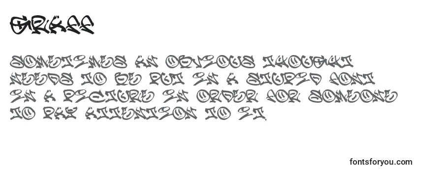 Schriftart GRAFF    (128312)
