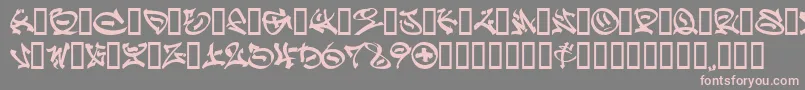 Graff-Schriftart – Rosa Schriften auf grauem Hintergrund