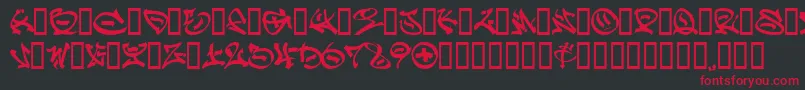 Graff Font – Red Fonts on Black Background