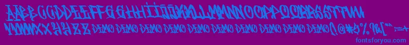 Graffitasi Demo Font – Blue Fonts on Purple Background