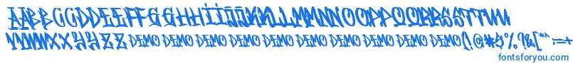 Graffitasi Demo Font – Blue Fonts on White Background