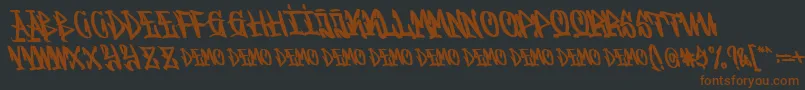 Graffitasi Demo Font – Brown Fonts on Black Background