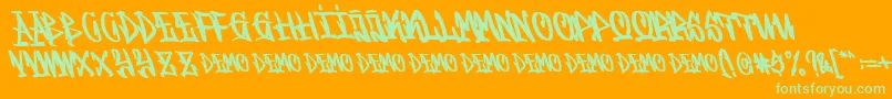 fuente Graffitasi Demo – Fuentes Verdes Sobre Fondo Naranja