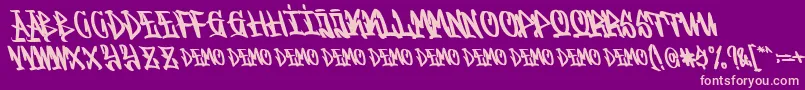 fuente Graffitasi Demo – Fuentes Rosadas Sobre Fondo Morado