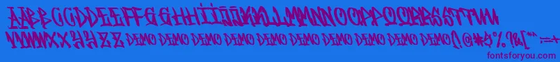 Graffitasi Demo Font – Purple Fonts on Blue Background