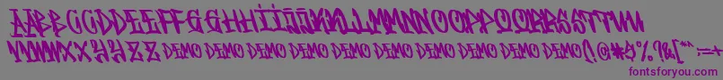 Graffitasi Demo-Schriftart – Violette Schriften auf grauem Hintergrund