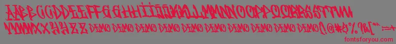 Graffitasi Demo Font – Red Fonts on Gray Background