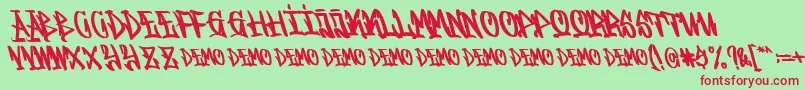 Graffitasi Demo Font – Red Fonts on Green Background