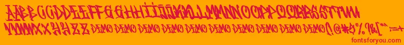 Graffitasi Demo Font – Red Fonts on Orange Background