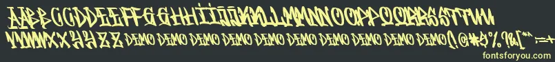 Graffitasi Demo Font – Yellow Fonts on Black Background