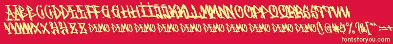 Graffitasi Demo Font – Yellow Fonts on Red Background