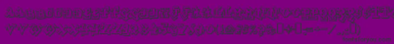 graffiti treat Font – Black Fonts on Purple Background