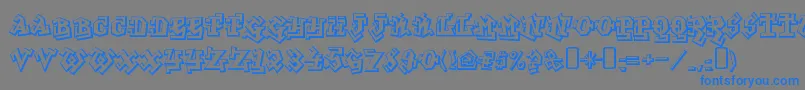 graffiti treat-Schriftart – Blaue Schriften auf grauem Hintergrund