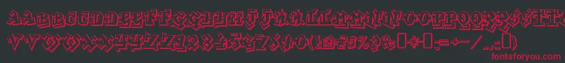 graffiti treat Font – Red Fonts on Black Background