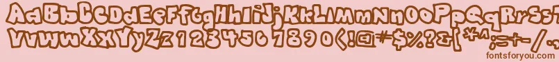 GRAFFITI Font – Brown Fonts on Pink Background