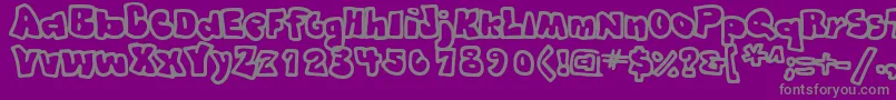 GRAFFITI Font – Gray Fonts on Purple Background