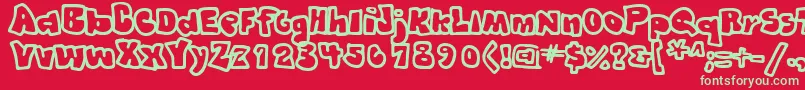 GRAFFITI Font – Green Fonts on Red Background