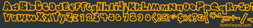 GRAFFITI Font – Orange Fonts on Black Background