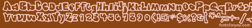 GRAFFITI Font – Pink Fonts on Brown Background