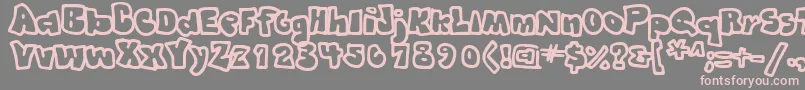 GRAFFITI Font – Pink Fonts on Gray Background