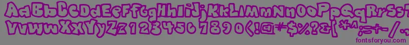 GRAFFITI Font – Purple Fonts on Gray Background