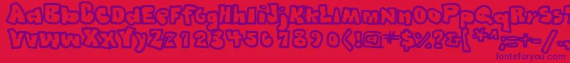 GRAFFITI Font – Purple Fonts on Red Background